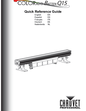 Fillable Online COLORado Batten Q15 Quick Reference Guide Rev. Fax