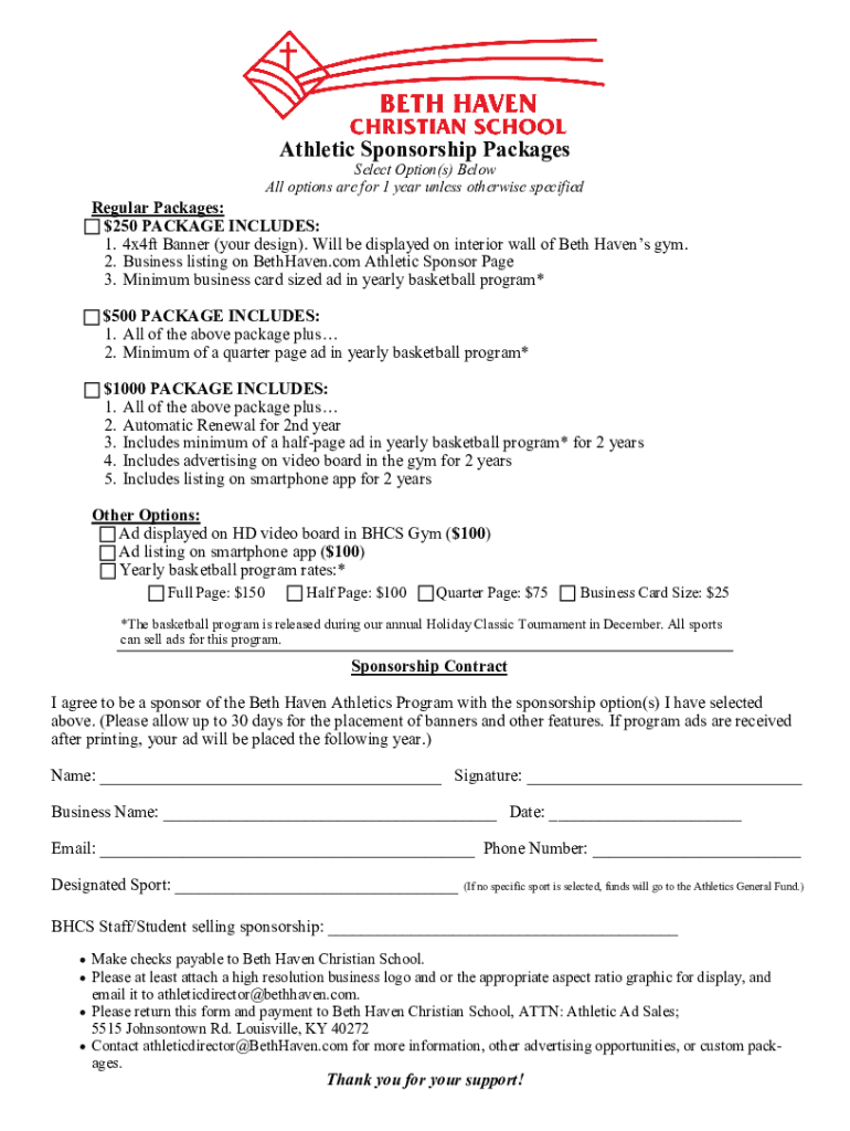 Fillable Online Hardin Valley Academy Athletic Council Banner Order