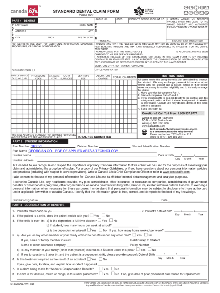 Fillable Online Sun Life Dental Claim Form Fax Email Print pdfFiller