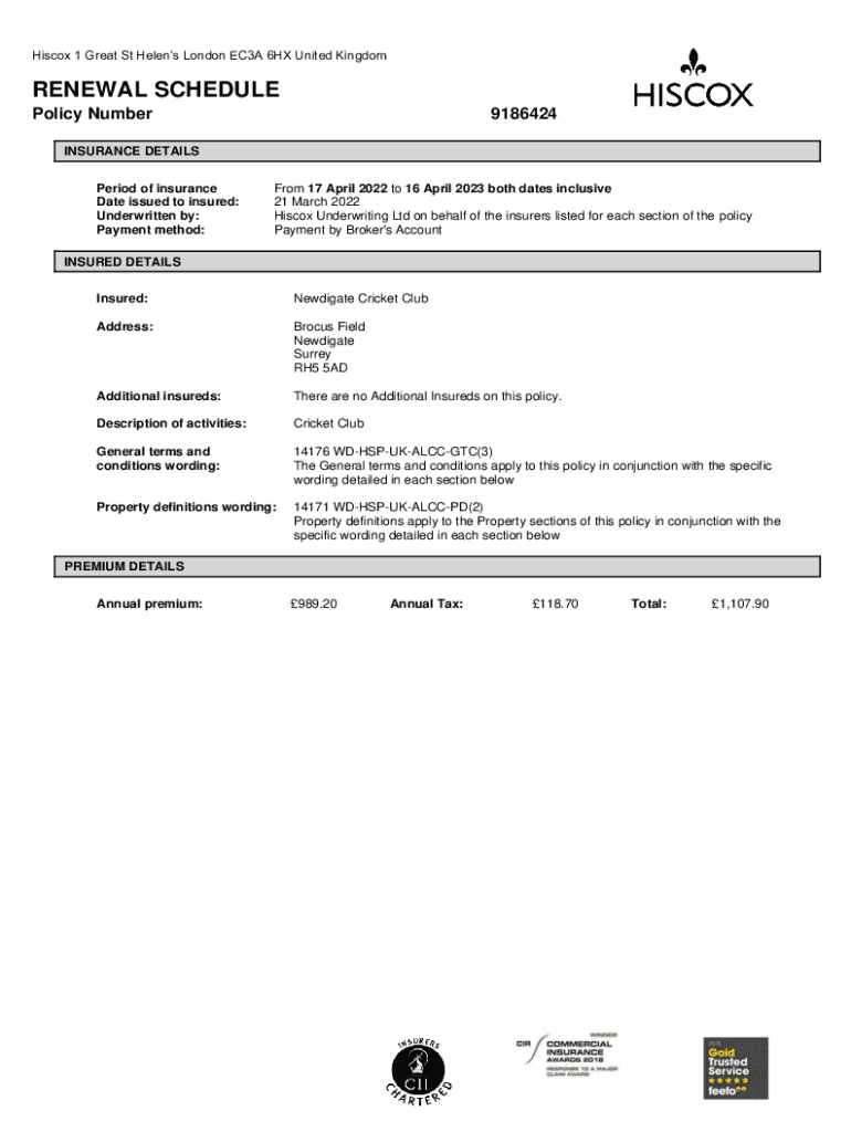 Fillable Online HISCOX UNDERWRITING LTD people Companies House Fax Email Print pdfFiller
