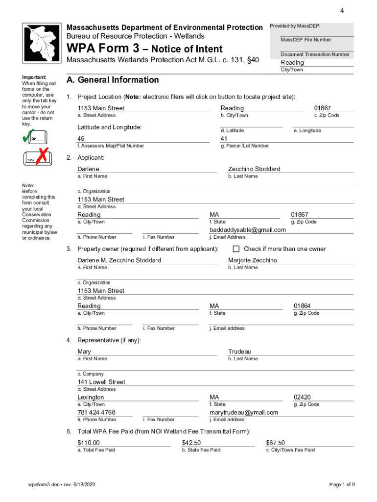 Fillable Online Town Of Agawam Conservation Commission Fax Email Print