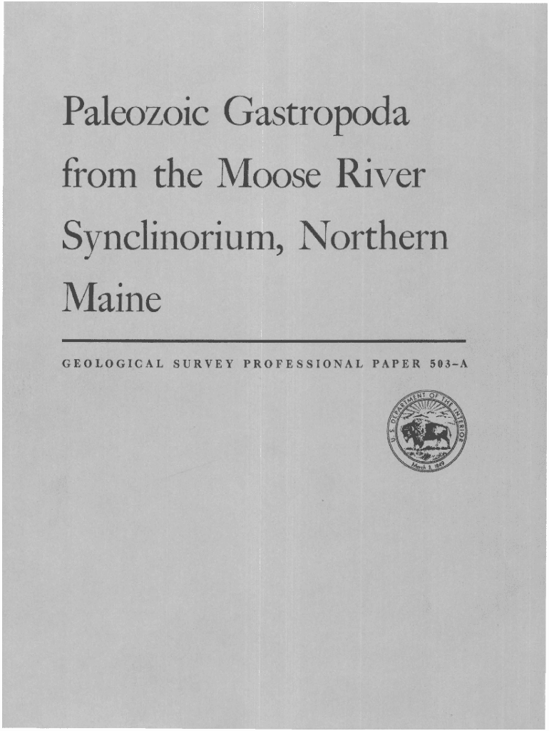 Fillable Online pubs usgs "Geology of the Moose River and Roach River