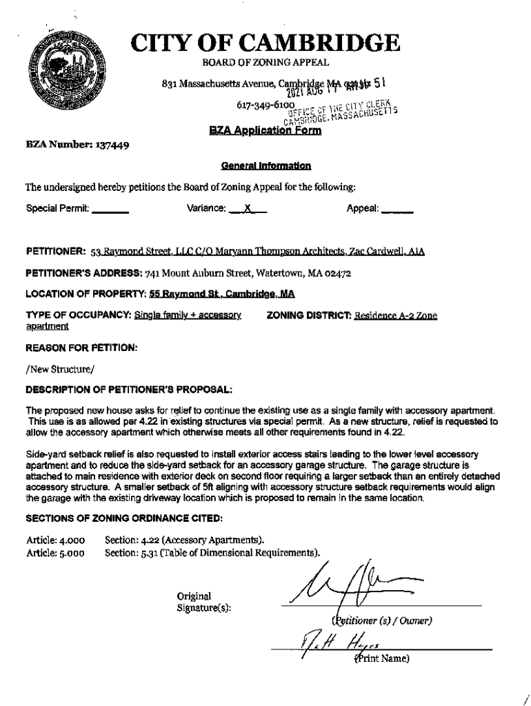 Fillable Online Zoning Division Inspectional Services Fax Email Print