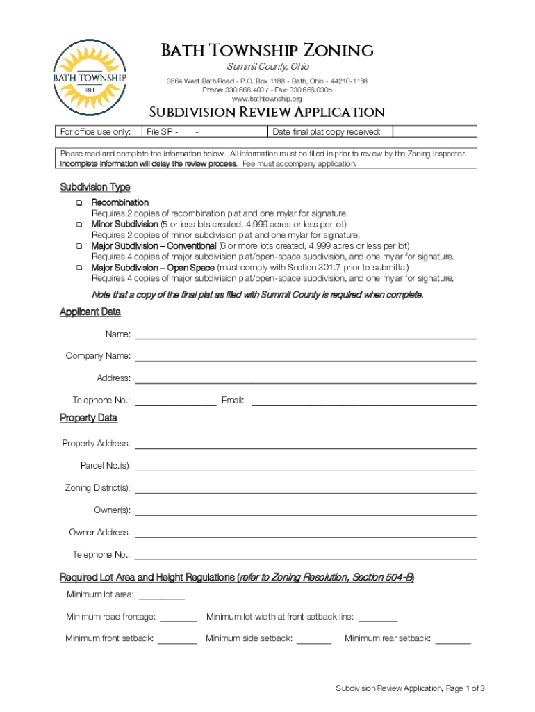 Fillable Online ZONING CERTIFICATE Bath Township Zoning Cityworks Fax