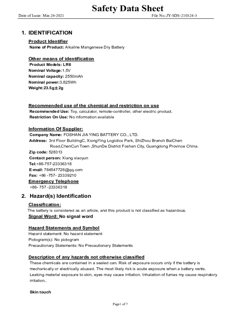 Fillable Online Alkaline ZincManganese Dry Battery Technology Fax