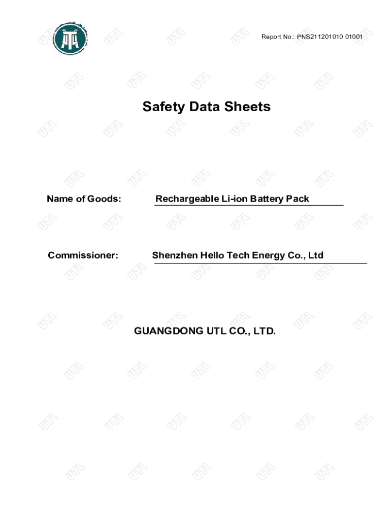 Fillable Online Li Ion Battery MSDS Sheet (Inventus), Reference Fax