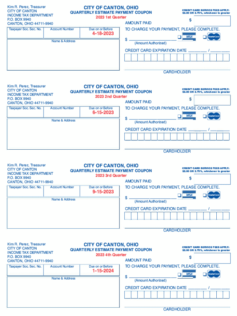 Fillable Online Withholding Forms Canton Tax Fax Email Print