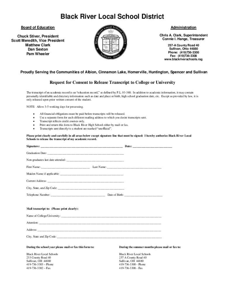 Fillable Online Black River Schools soon to be down two board members Fax Email Print pdfFiller