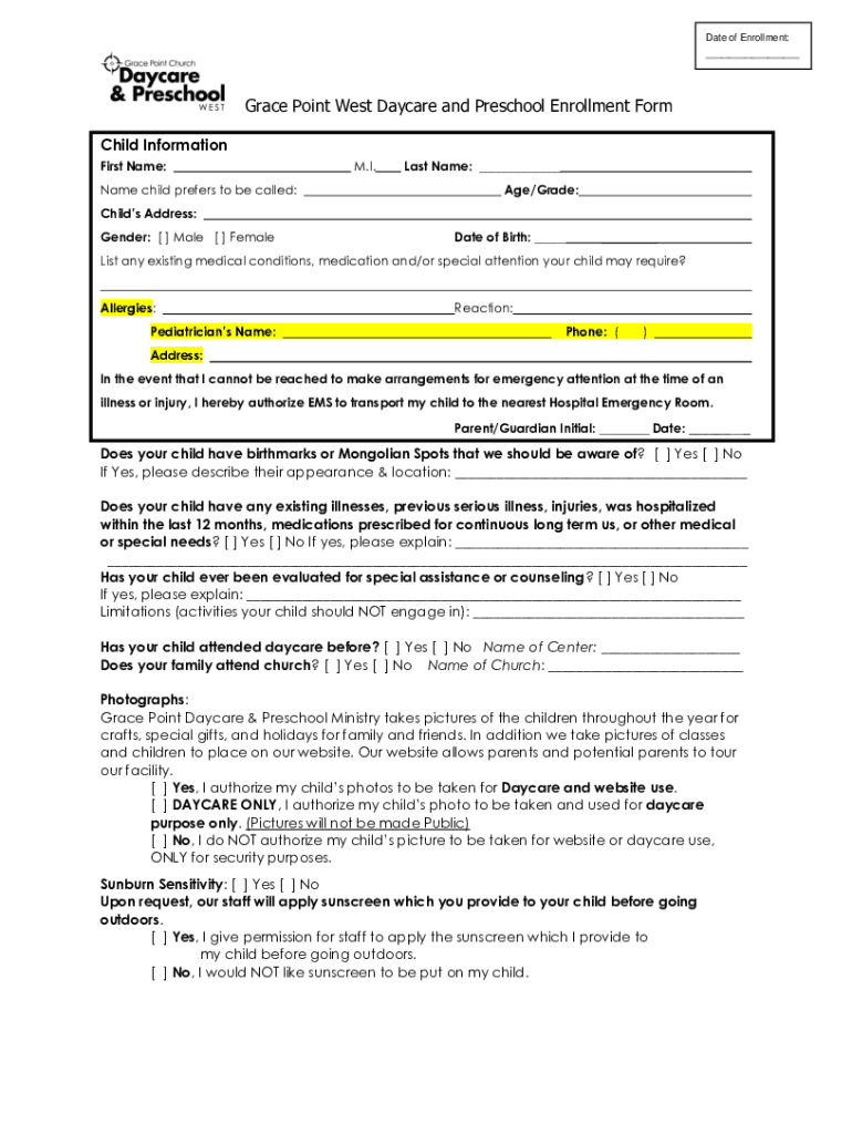 Fillable Online Child Care Center Licensing Requirements Fax Email