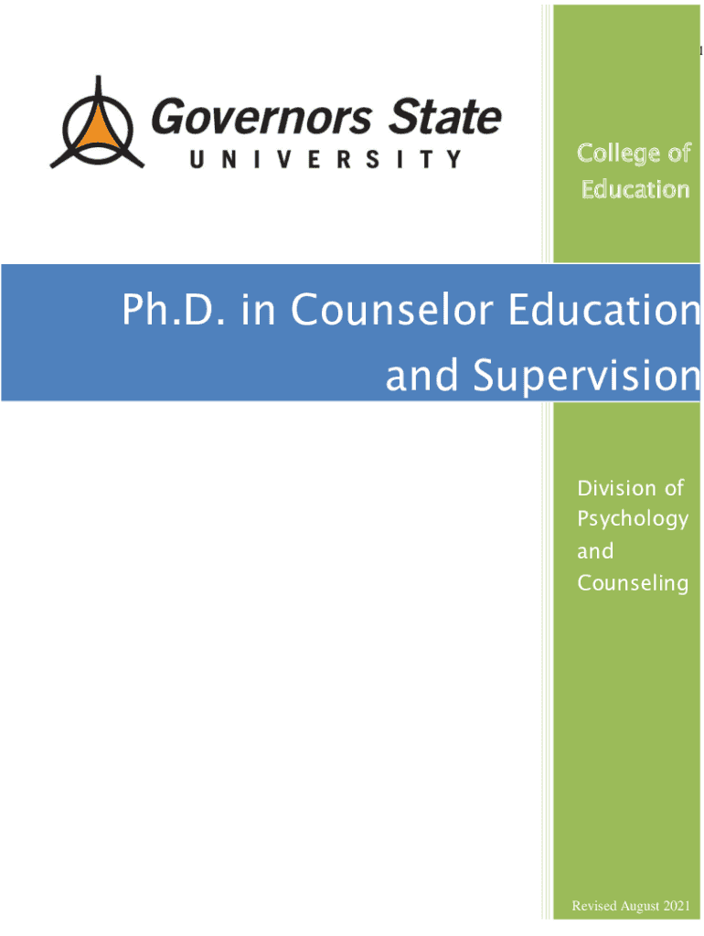 Fillable Online Doctor of Education in Professional Counseling and