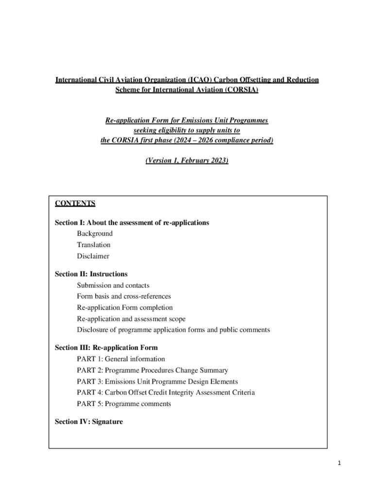 Fillable Online CORSIA Eligible Emissions Units Fax Email Print pdfFiller