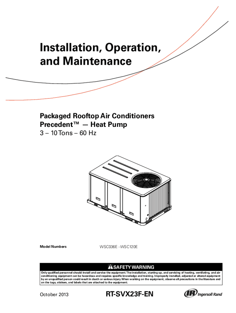 Fillable Online TRANE DHC Dual Fuel Heat Pumps User Guide device