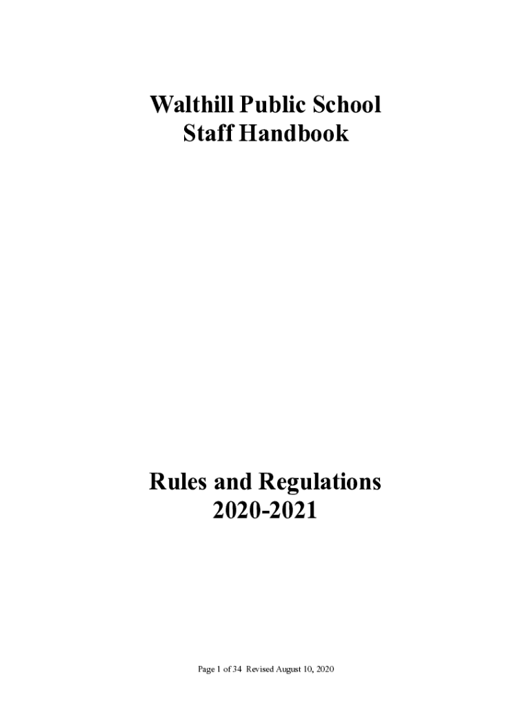 Fillable Online walthweb esu1 Walthill Public School Teacher Handbook