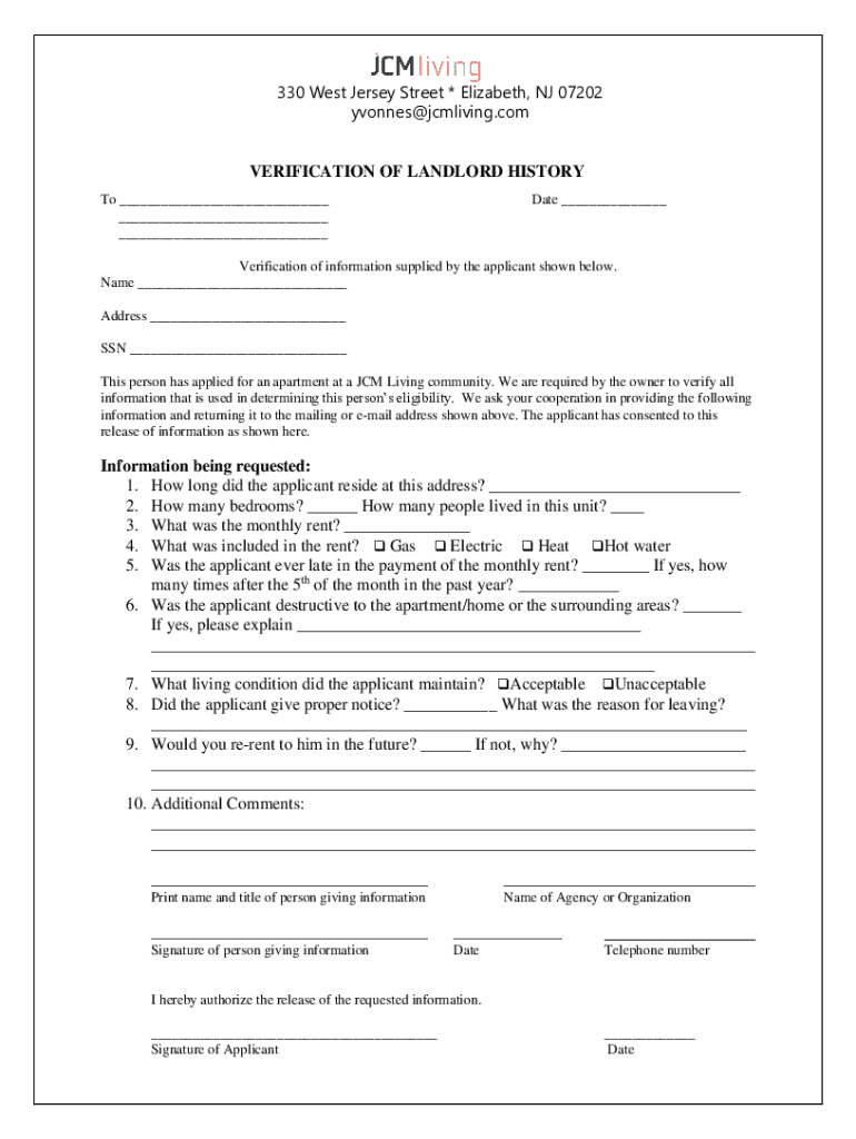 Fillable Online Hayes House Apartments 330 West Jersey Street Elizabeth Fax Email Print