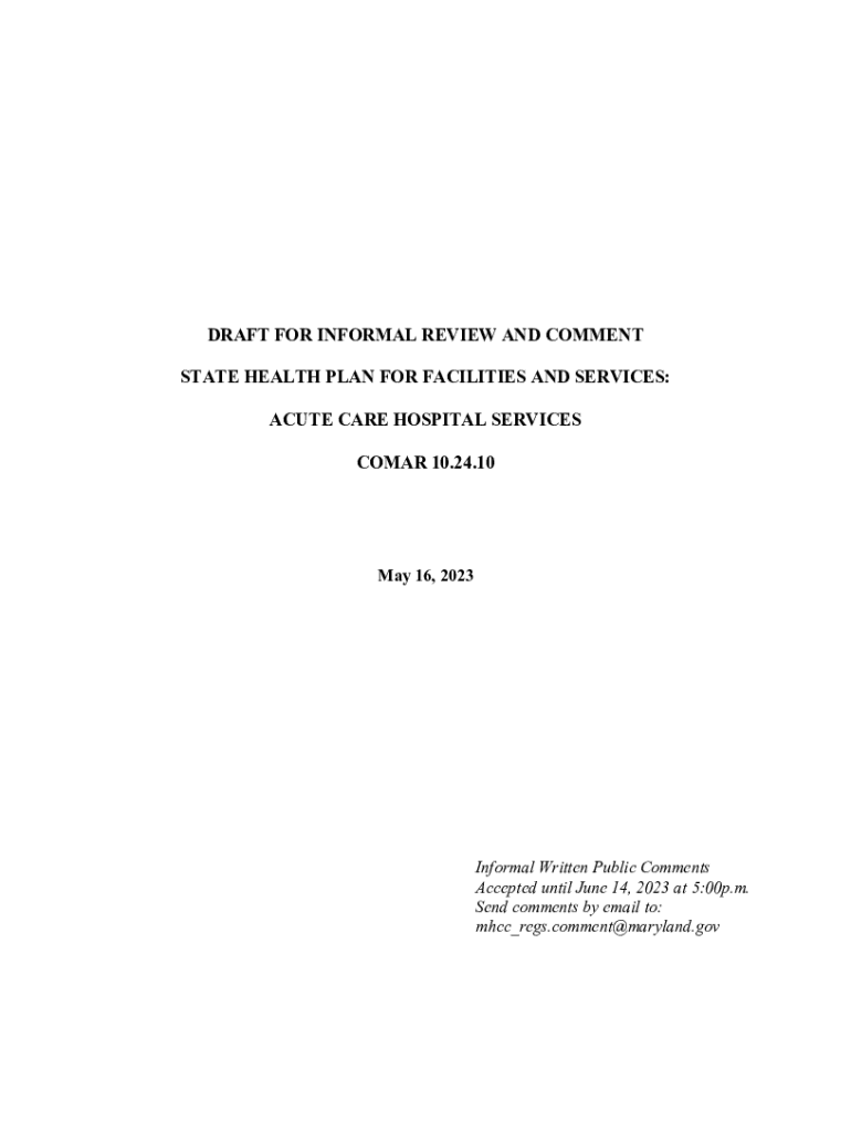 Fillable Online mhcc maryland certificate of need task force Maryland