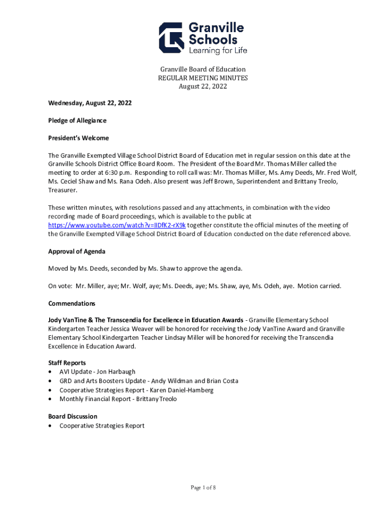 Fillable Online Granville Exempted Village Ohio School Report Cards