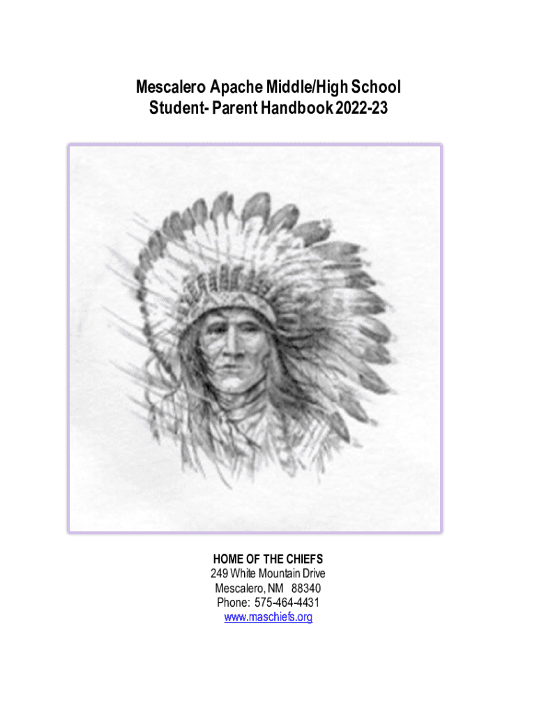 Fillable Online Mescalero Apache Middle/High School Student Parent
