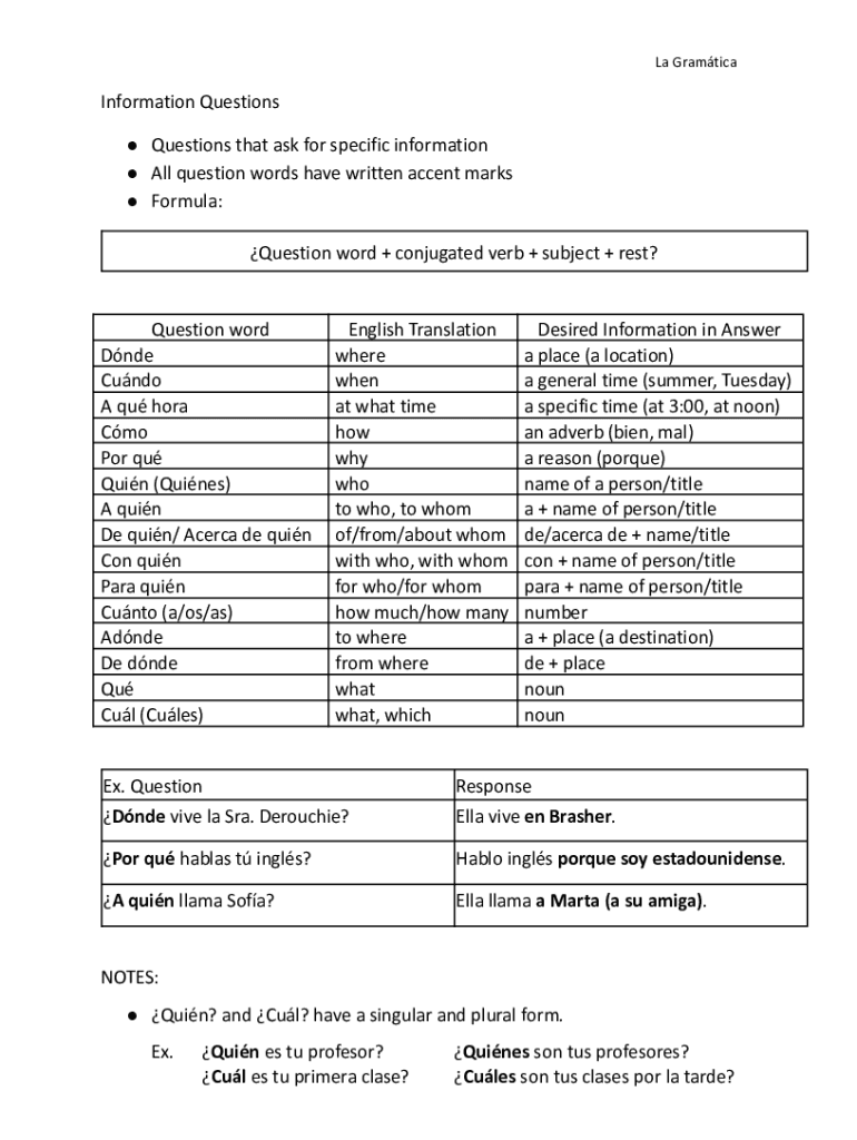 Fillable Online Spanish Accent Marks A full guide on accent marks in