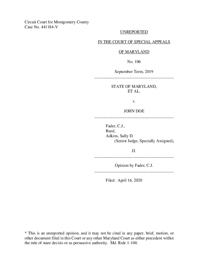 Fillable Online Circuit Court for Montgomery County Case No. 441184V
