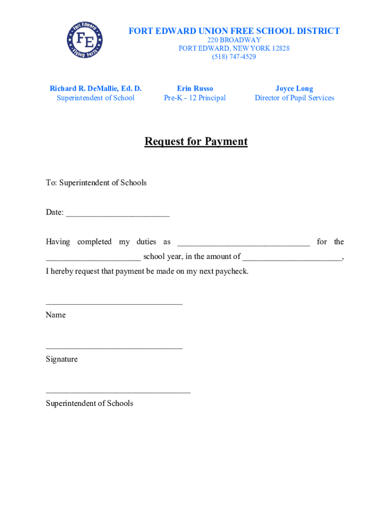 Fillable Online District Detail for FORT EDWARD UNION FREE SCHOOL