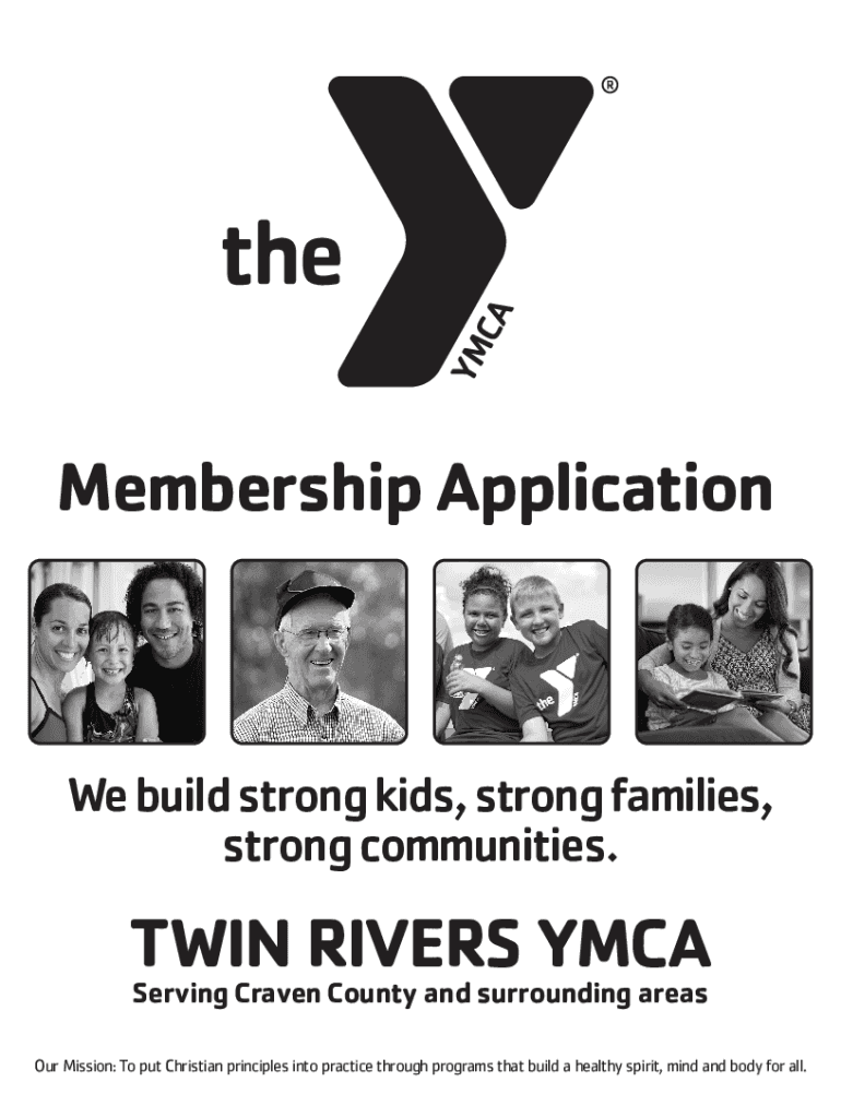 Fillable Online Membership Application TWIN RIVERS YMCA Fax Email Print