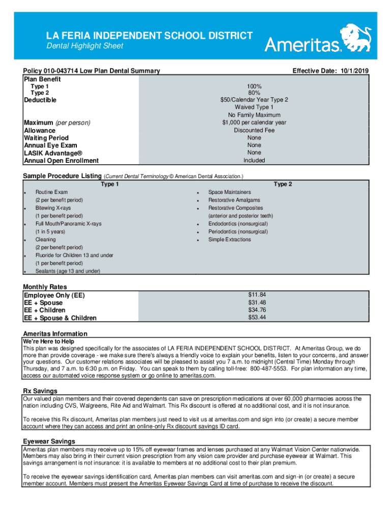 Fillable Online Bon Secours Mercy Health Employee Dental Brochure Fax