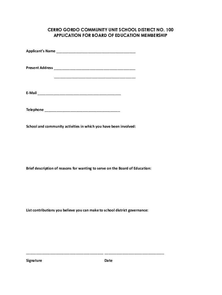 Fillable Online Cerro Gordo School District 100 We have been getting