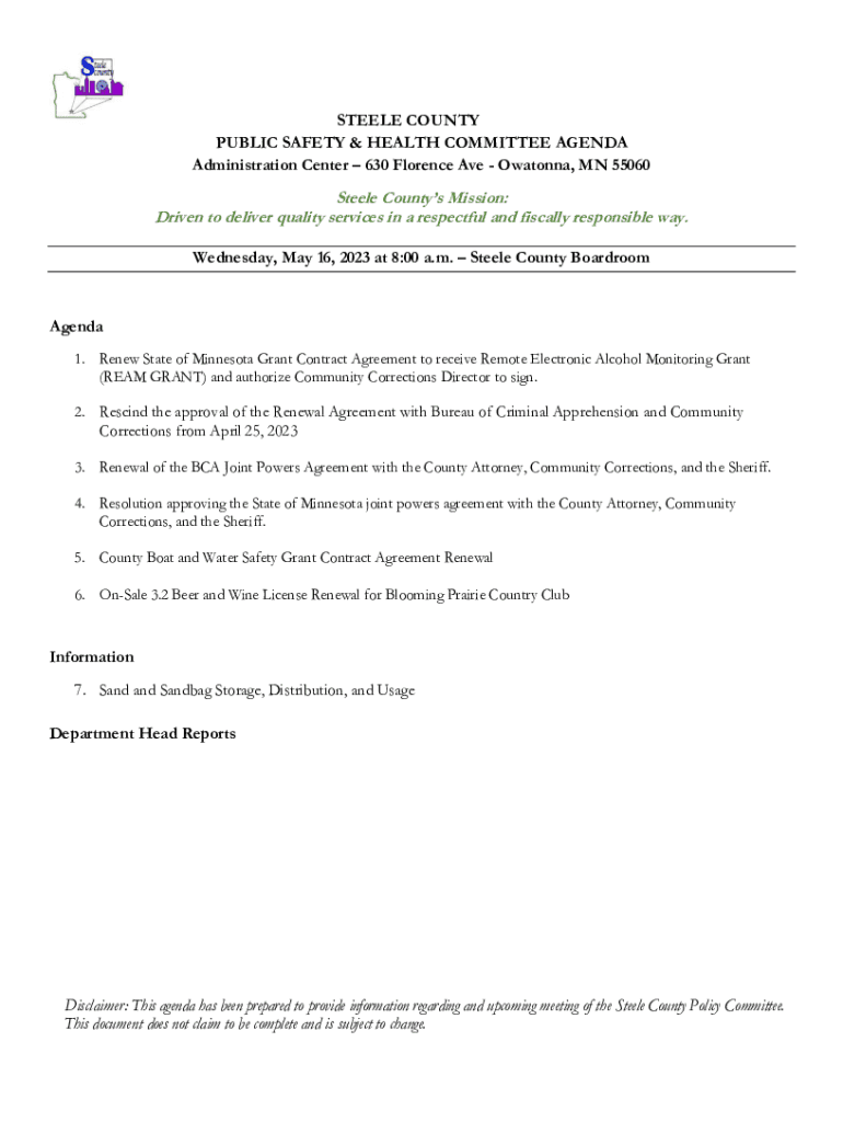 Fillable Online Sheriff's Office to Steele County, North