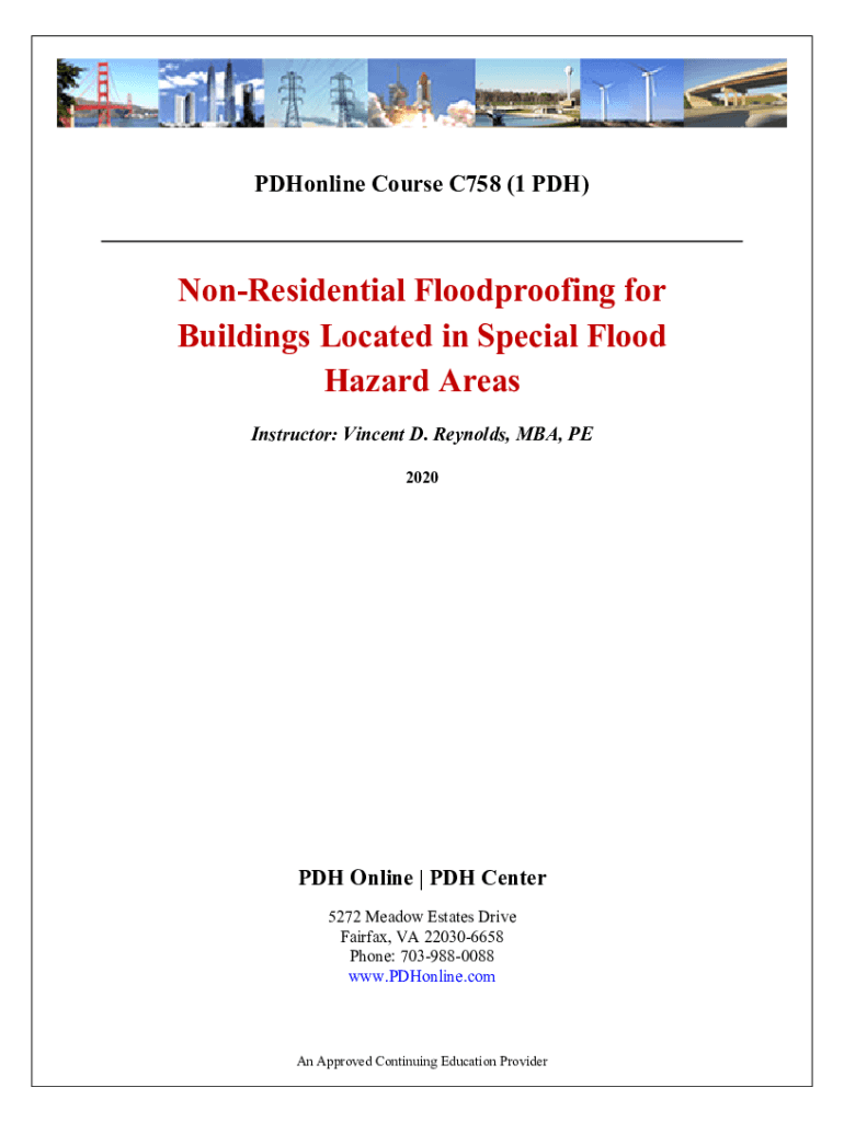 Fillable Online NonResidential Floodproofing for Buildings Located in Special Flood Hazard