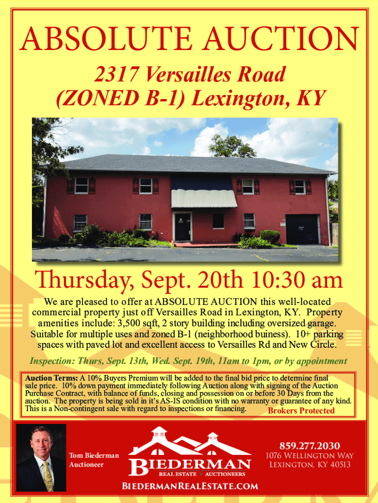 Fillable Online Versailles, KY Property For Sale and Lease Fax Email