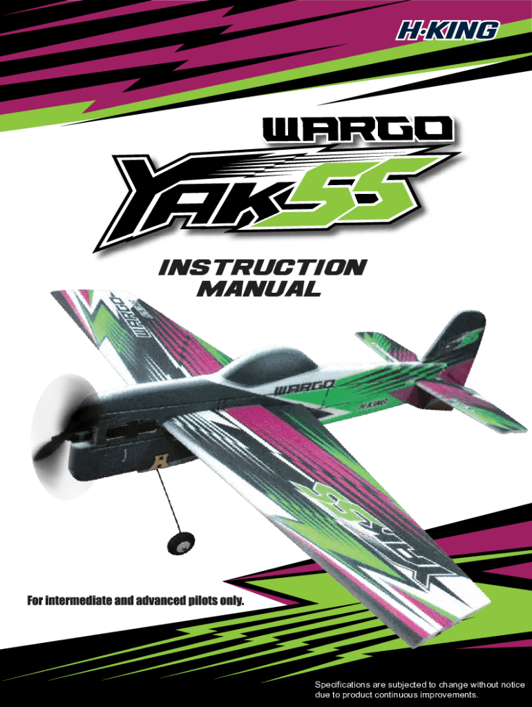 Fillable Online MIchael Wargo Flies the Hobbyking Wargo Series Yak 55