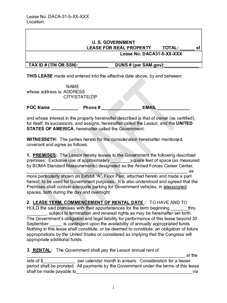 Fillable Online Draft Lease Fully Serviced Prof Bldg.doc Fax Email Print pdfFiller