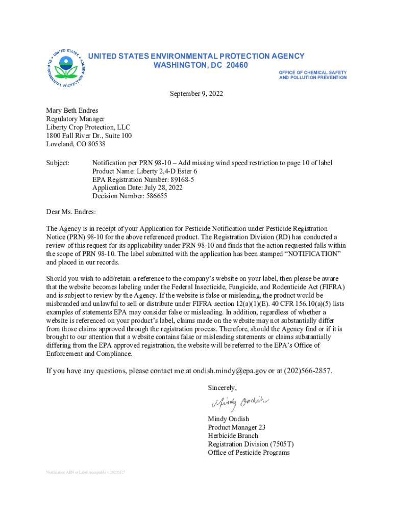 Fillable Online US EPA, Pesticide Product Label, LIBERTY XSMOC D
