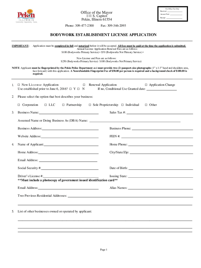 Fillable Online Pekin, City, 111 S Capitol St, Pekin, IL, City Hall Fax