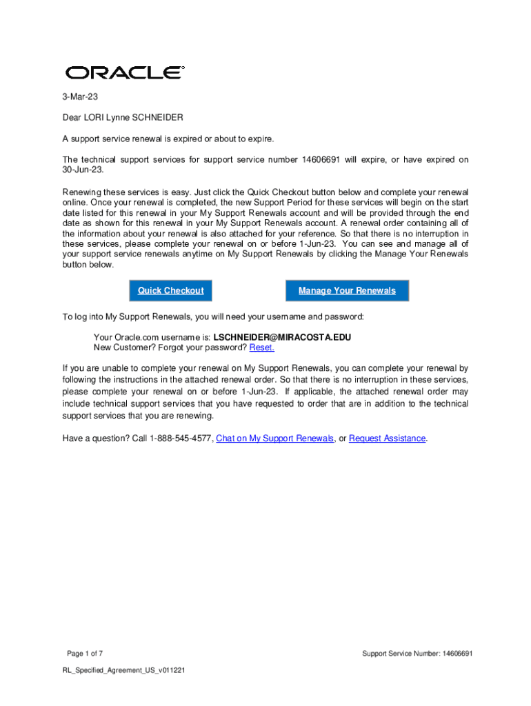 Fillable Online hub miracosta 3Mar23 Dear LORI Lynne SCHNEIDER A