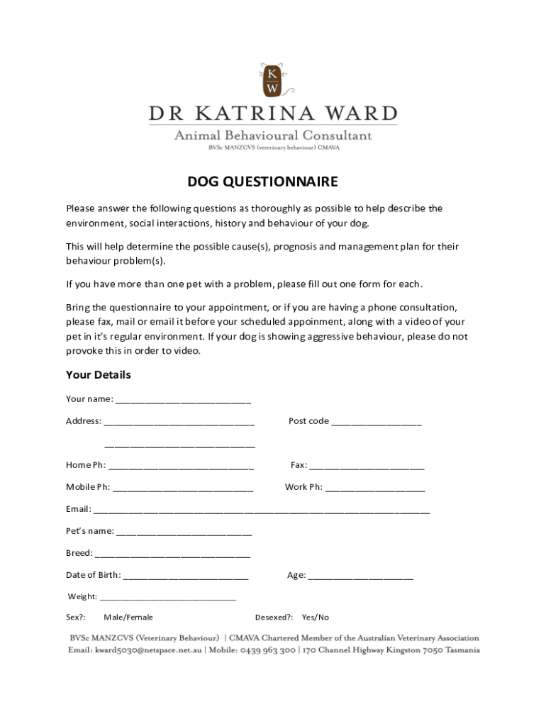 Fillable Online How Dogs Perceive Humans and How Humans Should Fax