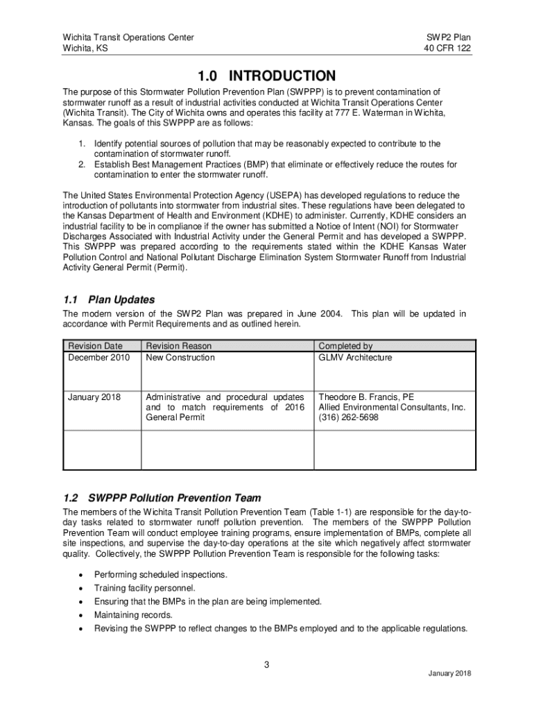 Fillable Online Kansas Water Pollution Control General Permit Fax Email