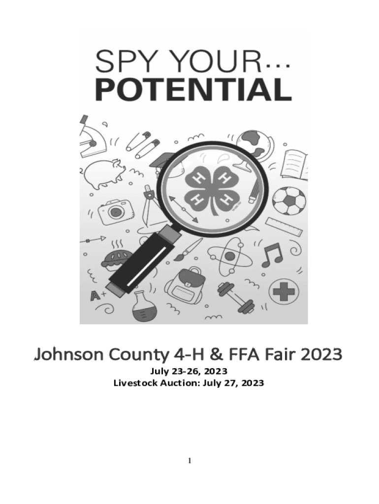 Fillable Online 4H Youth Development Johnson County Extension Office