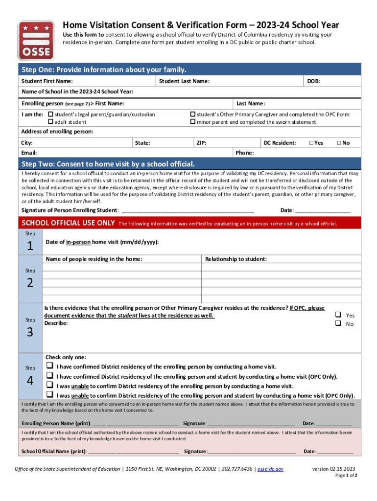 Fillable Online Free Online Home Visitation Form Template Fax Email