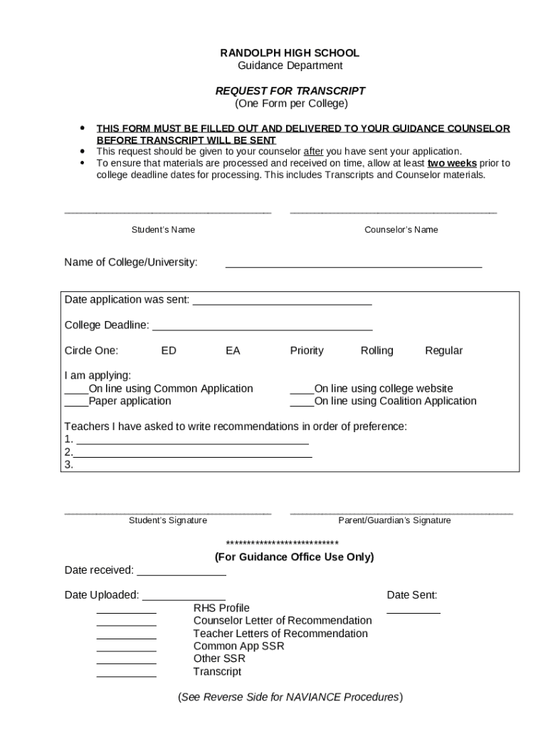 Guidance Department Prattville High School Doc Template pdfFiller