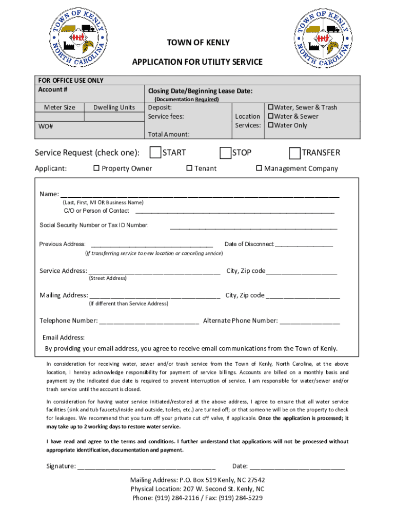 Fillable Online All fulltime officers at Kenly Police Department