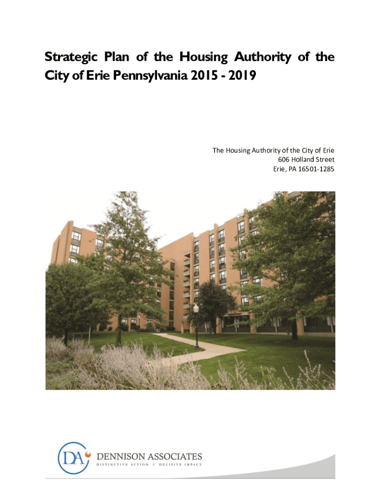 Fillable Online Strategic Plan of the Housing Authority of the City of