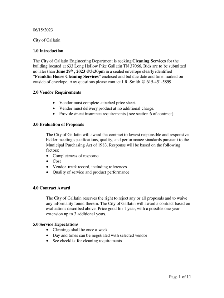 Fillable Online Gallatin City Public Works Department Executive