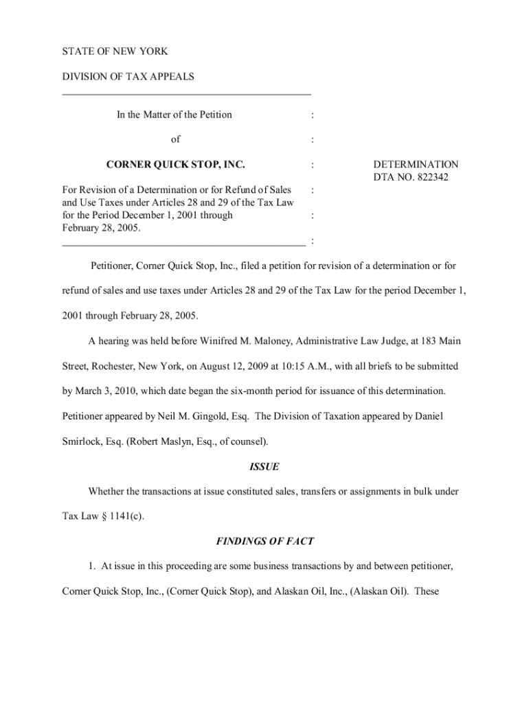 Fillable Online CORNER QUICK STOP, INC Fax Email Print pdfFiller