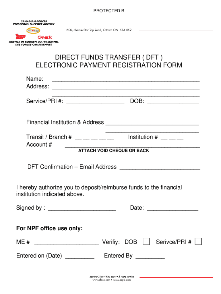 Fillable Online DFTBankingRegistrationForm.pdf Fax Email Print