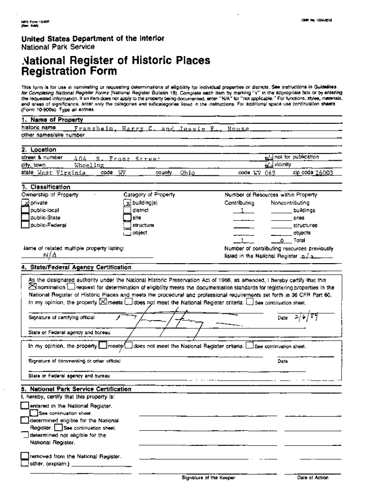 Fillable Online new jersey register of historic places act rules njac 7