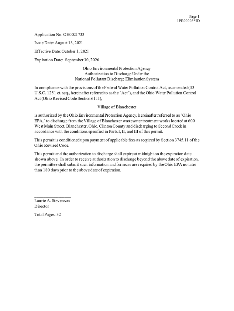 Fillable Online Village of Blanchester Fax Email Print pdfFiller