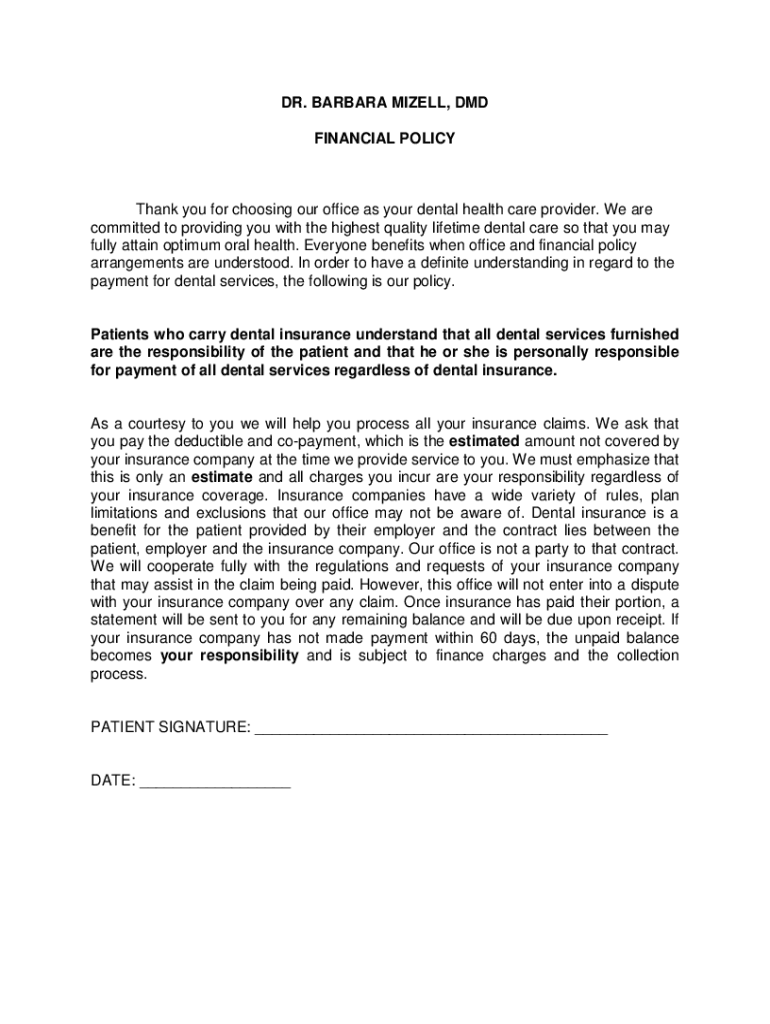 Fillable Online Barbara Mizell, DMD A Family DentistDestin FL Fax Email