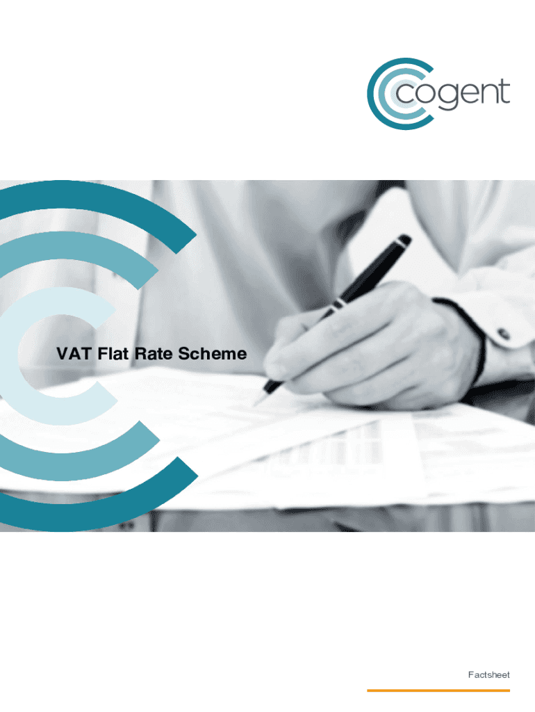 Fillable Online Flat Rate Scheme for small businesses (VAT Notice 733