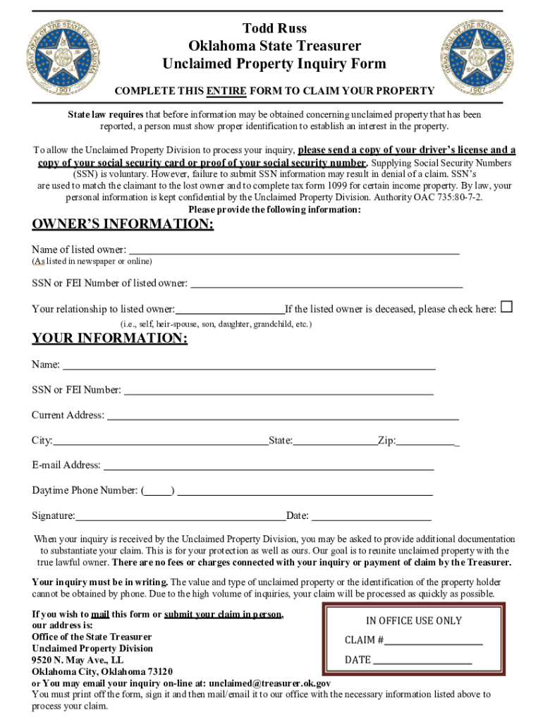 Fillable Online Oklahoma verification and checklist fillable form 496